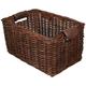 Basil Dorset Medium Luxury Rattan Front Basket - 35 x 24 x 24 cm, Natural Brown,