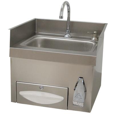Advance Tabco 7-PS-43 Countertop Hand Sink with Deck Mount Faucet, Knee Valve Operation, Paper Towel Dispenser, and Soap Dispenser