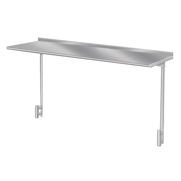 Advance Tabco PT-10S-120 Smart Fabrication 10" x 120" Splash Mount Stainless Steel Shelf