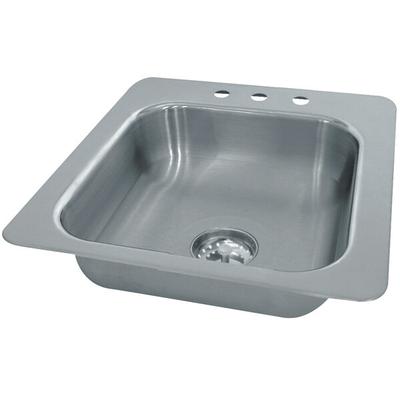 Advance Tabco SS-1-1919-7 Smart Series Single Bowl Drop-In Sink - 16" x 14" x 7 1/2" Bowl