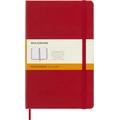 Moleskine Classic Notebook, liniertes Notizbuch, Hardcover und elastischer Verschluss, Größe Large 13 x 21 cm, Farbe Scharlachrot, 240 Seiten