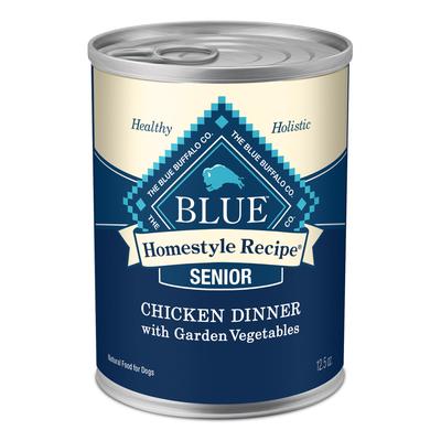 Blue Buffalo Blue Homestyle Recipe Senior Chicken Dinner with Garden Vegetables Wet Dog Food, 12.5 oz.