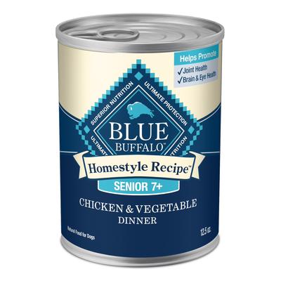 Blue Buffalo Blue Homestyle Recipe Senior Chicken Dinner with Garden Vegetables Wet Dog Food, 12.5 oz.