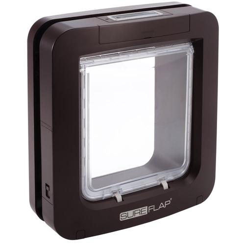 SureFlap Mikrochip Haustierklappe XXL in braun mit B 18 x H 17 cm