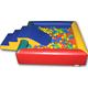 Implay® Soft Play Children's Multi-Coloured Square Ball Pool Activity Toy - 610gsm PVC/High Density Foam - 120cm x 120cm x 30cm