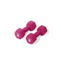 Physical 2 x 5kg Neo Hex Dumbbells - Red - Weights for Body Toning, Cardio and Strength Training