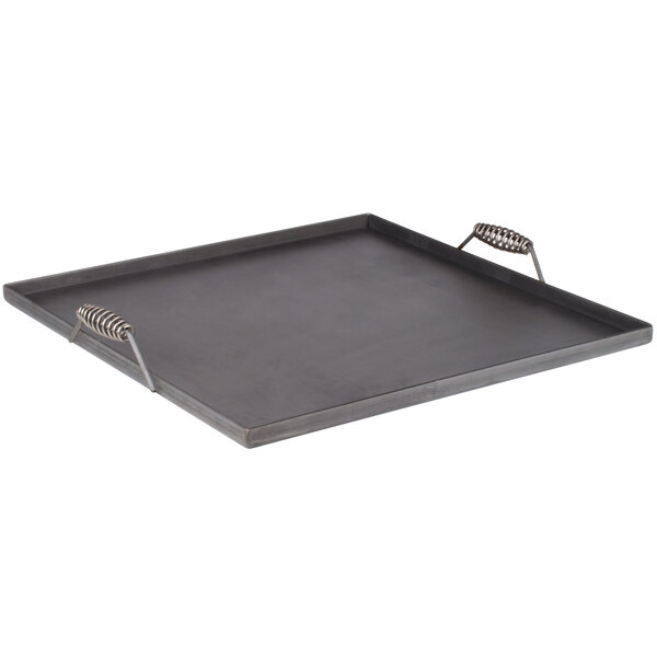 FMP 133-1009 22" x 22" x 1" Portable Black Steel Griddle