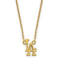 Women's Los Angeles Dodgers 18'' 10k Yellow Gold Small Pendant Necklace