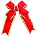 Vickerman 31372 - 18" x 23" Red-Gold Nylon Out Bow 6" Sz (L130418) Outdoor Christmas Bows