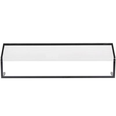 Carlisle 927203 73 1/4" x 12 1/2" Black Adjustable Single Sneeze Guard for Five Star Buffet Bars