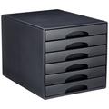 Leitz 52120095 6 A4 Drawer Cabinet, Organiser, Plus Range, Black