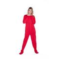 Big Feet PJs Red - (304) Jersey Knit Adult Footed Pyjamas (S)