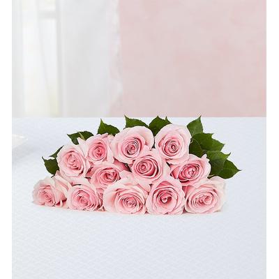 1-800-Flowers Flower Delivery Pink Petal Roses 12 Stems, Bouquet Only | Happiness Delivered To Their Door