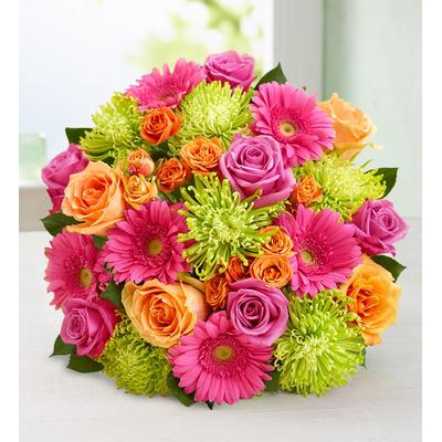 1-800-Flowers Seasonal Gift Delivery Vibrant Blooms Double Bouquet Only | Happiness Delivered To Their Door