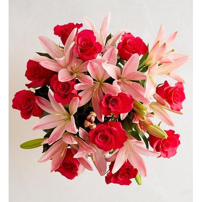 1-800-Flowers Flower Delivery Magnificent Pink Rose & Lily Bouquet Only | For All Your Gifting Needs