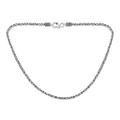 Balinese Handmade Strong 3MM Thick Oxidized .925 Sterling Silver Byzantine Bali Chain Necklace For Women 20 Inch Indonesian S Hook Made In Thailand