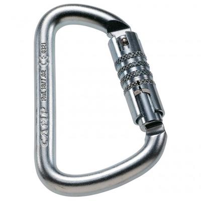 C.A.M.P. - Steel D - Stahlkarabiner grau/schwarz Image