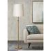 Robert Abbey Buster Chica White And Aged Brass Floor Lamp