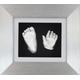 BabyRice New Baby Casting Kit with 6x5" Brushed Silver 3D Box Display Frame/White Mount/Black Backing/Silver Paint