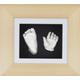 BabyRice New Baby Casting Kit with 6x5" Natural Pine 3D Box Display Frame/White Mount/Black Backing/Silver Paint