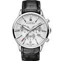 Roamer Superior Men's Quartz Watch with Silver Dial Chronograph Display and Black Leather Strap