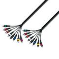 Adam Hall 3 Star Serie Multicore-Audiokabel 8 x Cinchstecker auf 8 x Cinchstecker, 3 m