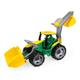 Lena Tractor with Front Loader and Shovel (Large, Green/ Yellow)