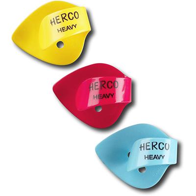 Dunlop Herco Heavy-Medium Celluloid Guitar Pick (3-Pack) - Multicolor - HE112P