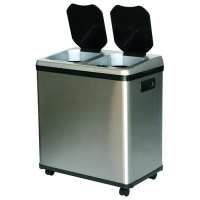 iTouchless 16-Gal. Touchless Trash Can/Recycle Bin