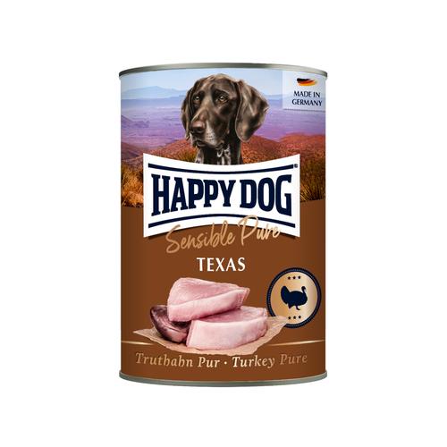 Sparpaket: 12x400g Happy Dog Sensible Pure Texas (Truthahn Pur) Hundefutter nass