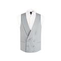 Dobell Mens Dove Grey Morning Suit Wedding Waistcoat Regular Fit Shawl Lapel Double Breasted-L (42-44in)