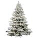 Vickerman 31007 - 6.5' x 62" Artificial Flocked Alaskan Pine 600 Warm White Italian LED Lights Christmas Tree (A806366LED)