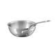 Mauviel M'Cook Curved splayed Saute pan, Stainless Steel, 24"