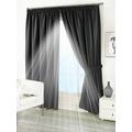 viceroy bedding Pair of Black 66" Width x 108" Drop, Supersoft Thermal BLACKOUT Pencil Pleat Tape Top Curtains INCLUDING PAIR OF MATCHING TIE BACKS, Winter Warm but Summer Cool