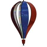 In the Breeze 1084 â€” Patriot Sparkler 6 Panel Hot Air Balloon 12 W x 18 H x 12 D Colorful Mylar Patriotic Garden Spinner