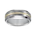 Lovemark Tungsten Carbide and Yellow Ion-Plated Tungsten Carbide Men's Wedding Band, Size: 11.50, White