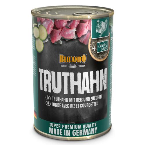 6 x 400 g Super Premium Truthahn mit Reis & Zucchini BELCANDO Hundefutter nass
