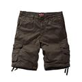 Matchstick Men's Twill Cargo Shorts#S3612 (S3612 Dark Khaki,4XL/40)