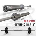 Olympic Barbell Bar Weight Lifting Barbell Bar With Spring Collar Gym Fitness Workout (6FT)