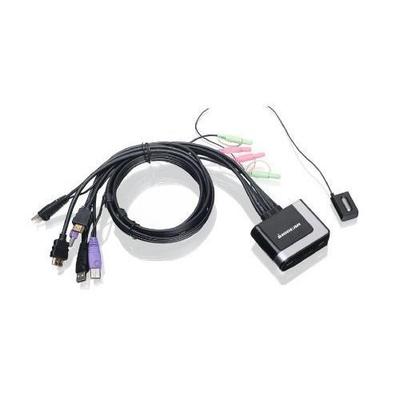 IOGEAR 2-Port HD Cable KVM Switch with Audio GCS62HU
