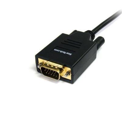 StarTech Mini DisplayPort Male to VGA Male Cable (6', Black) MDP2VGAMM6