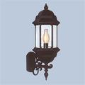 Special Lite Products Boulevard Outdoor Wall Lantern Glass/Metal in Black | 25.5 H x 9 W x 11 D in | Wayfair F-2977BLST