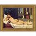 Vault W Artwork The Venus of Urbino, 1538 by Titian Framed Painting Print Canvas, Resin in Black/Red | 31 H x 40.5 W x 1 D in | Wayfair P01963