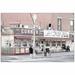 Trademark Fine Art 'The Corner Deli' by Yale Gurney Framed Photographic Print on Wrapped Canvas in Gray/Pink | 18 H x 24 W x 2 D in | Wayfair