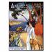 Trademark Fine Art 'Antibes Cote D'Azur' Vintage Advertisement on Canvas in White | 48 H x 36 W x 2 D in | Wayfair V8085-C3648GG