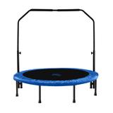 Machrus Upper Bounce Mini Trampoline-Indoor/Outdoor Trampoline, w/Adjustable Bar & Safety Padding in Blue | Wayfair UBSF01HR-40