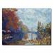Trademark Fine Art 'Argenteuil on the Seine' by David Lloyd Glover Framed Painting Print on Wrapped Canvas in Blue/Brown/Green | Wayfair