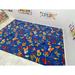 Blue/Green 144 x 0.25 in Area Rug - Kid Carpet I Know my ABCs Childrens Rug Nylon | 144 W x 0.25 D in | Wayfair FE767-70A
