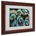 Trademark Fine Art "Escargot Begonia" by Kurt Shaffer Matted Framed Photographic Print Canvas in Blue/Green | 11 H x 14 W x 0.5 D in | Wayfair