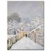 Trademark Fine Art "Snow at Louveciennes, 1878" by Alfred Sisley Painting Print on Wrapped Canvas Metal in White | 32 H x 26 W x 2 D in | Wayfair